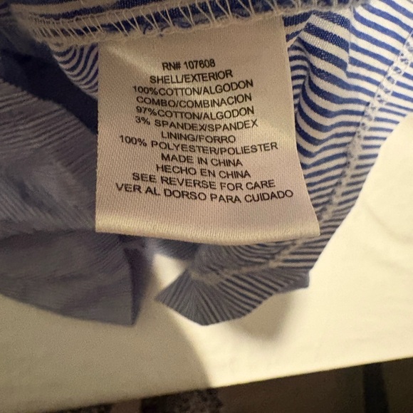 Chetta B Blue Striped Maxi Dress with Red Accent - Picture 3 of 5